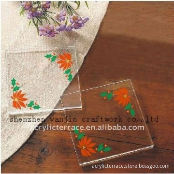 High Transparent Acrylic cup mats/coasters